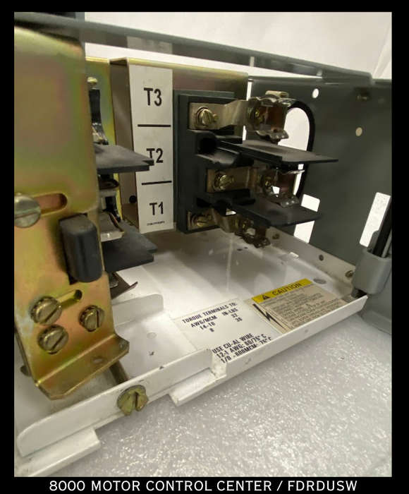 General Electric Model 8000 Motor Control Center Type FDRFUSW