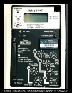 Eaton Magnum SB SBS6203W Breaker (M/O,D/O) - 2000 Amp - Unused
