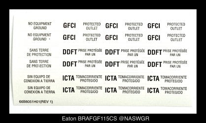 Eaton BRAFGF115CS Arc Fault Ground Fault Circuit Breaker - 15 Amp - Unused - Lot of 6