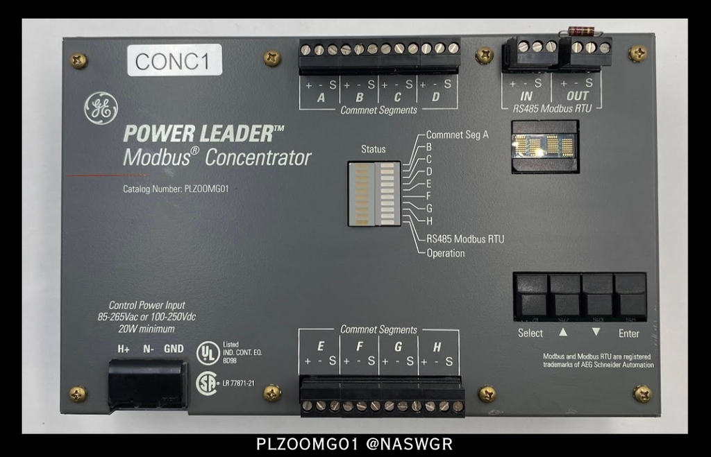 General Electric PLZOOMG01 Power Leader Modbus Concentrator
