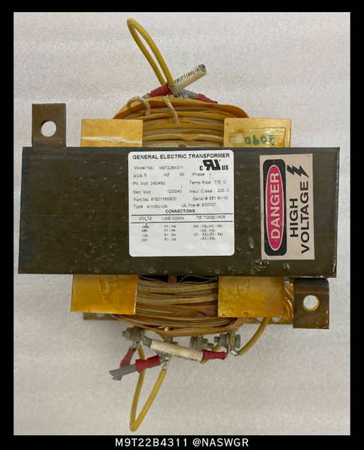 General Electric M9T22B4311 / 8702116690D Control Power Transformer - 240/480V