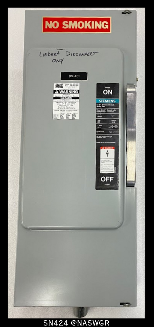 Siemens SN424 Enclosed Type 1 Switch ~ 200 Amp