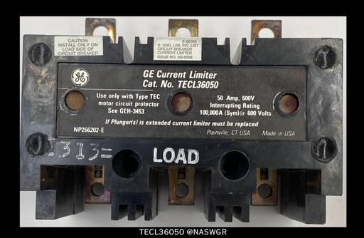 General Electric TECL36050 Current Limiter - 50A/600V