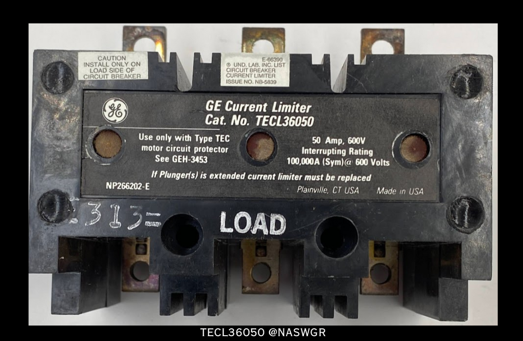 General Electric TECL36050 Current Limiter - 50A/600V