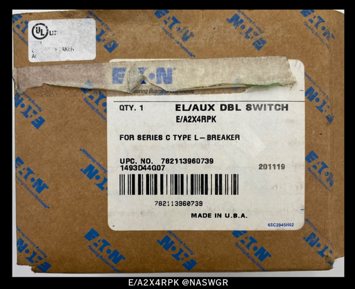 Eaton E/A2X4RPK / 1493D44G07 EL/AUX DBL Switch - 125vDC/250vAC - Unused