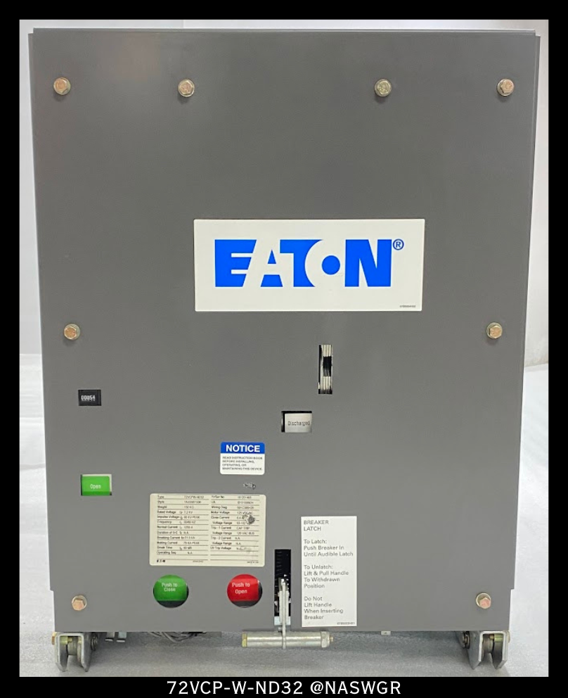 Eaton 72VCPW-ND32 Vacuum Circuit Breaker (E/O,D/O) - 7.2kV/ 1250A