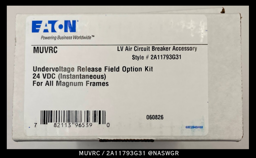 Eaton Magnum MUVRC / 2A11793G31 Undervoltage Device - 24vDC - Unused