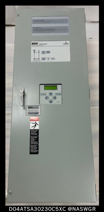 ASCO 4000 Series D04ATSA30230C5XC Automatic Power Transfer Switch - 230 Amps