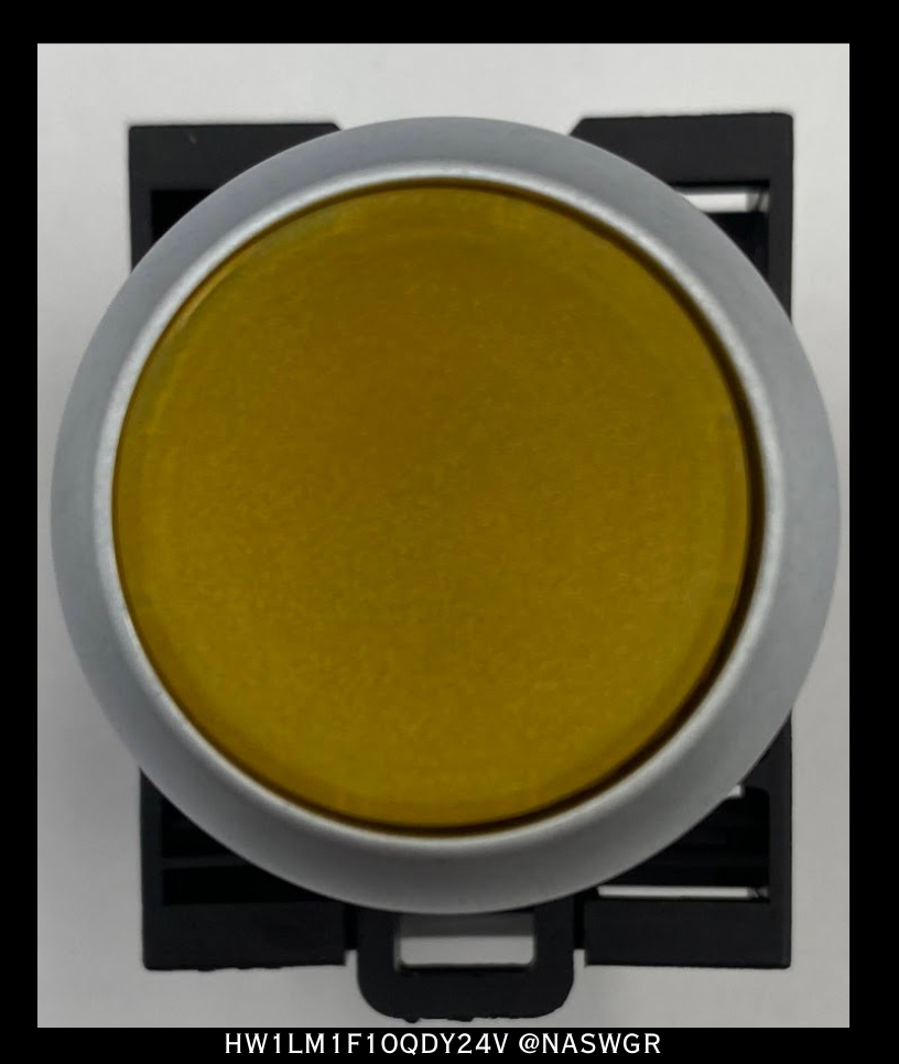 Eaton HW1LM1F10QDY24V Yellow Pilot Indicator Light - Surplus