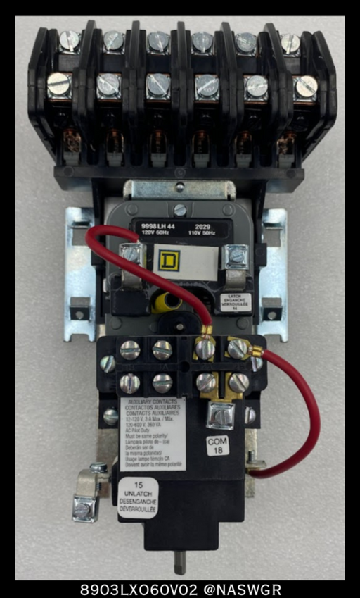 Square D 8903LXO60V02 Lighting Contactor - 30 Amp, 120vAC
