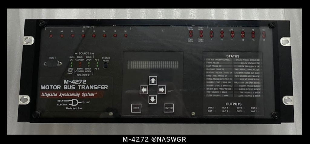 Beckwith Electric M-4272 Motor Bus Transfer System