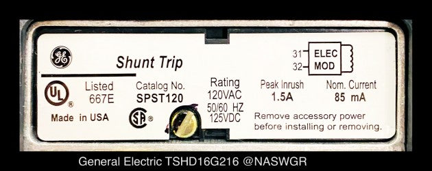 GE PowerBreak II TSHD16G216 Breaker (E/O,D/O) - 800 Amp