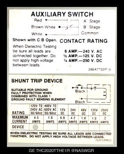 GE Power Break THC2020TTHE1R Breaker (E/O,D/O) - 2000 Amp