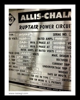 Allis Chalmers AM-250DEF Circuit Breaker (E/O,D/O) - 1200 Amp