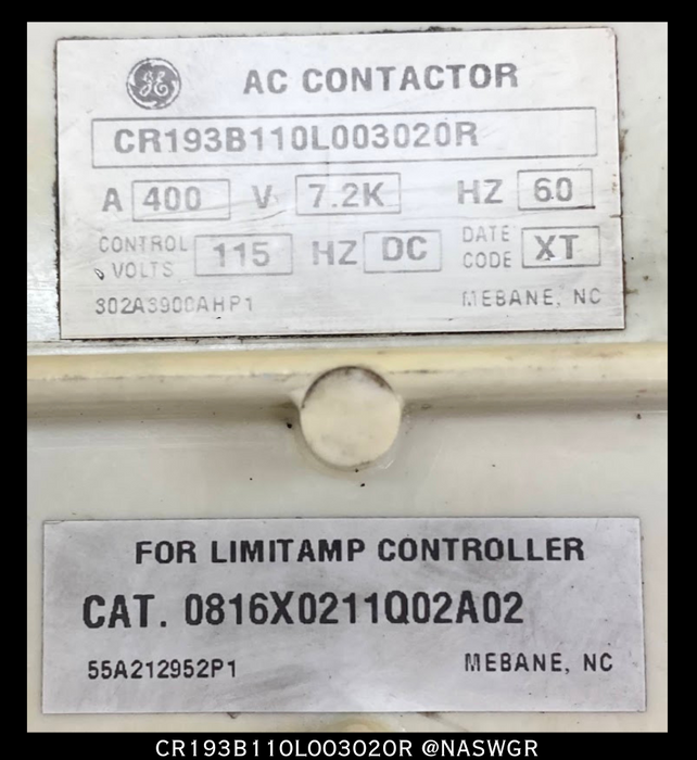 General Electric CR193B110L003020R AC Contactor - 400 Amp