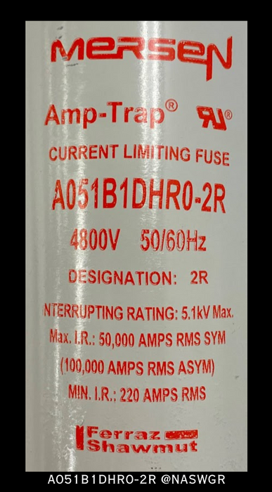 Mersen Amp-Trap A051B1DHR0-2R Current Limiting Fuse - 2R/70 Amp