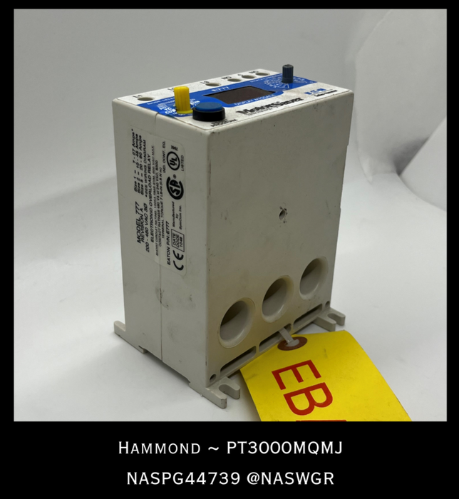 PT3000MQMJ ~ HAMMOND PT3000MQMJ Type 3AH Industrial Control Transformer