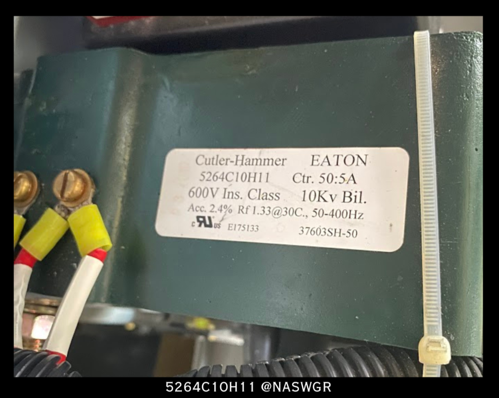 Eaton 5264C10H11 Current Transformer - 50:5 Amp
