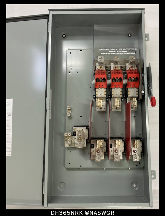 Eaton DH365NRK Heavy Duty Safety Switch - 400A/600V/3P4W/N3R - Unused