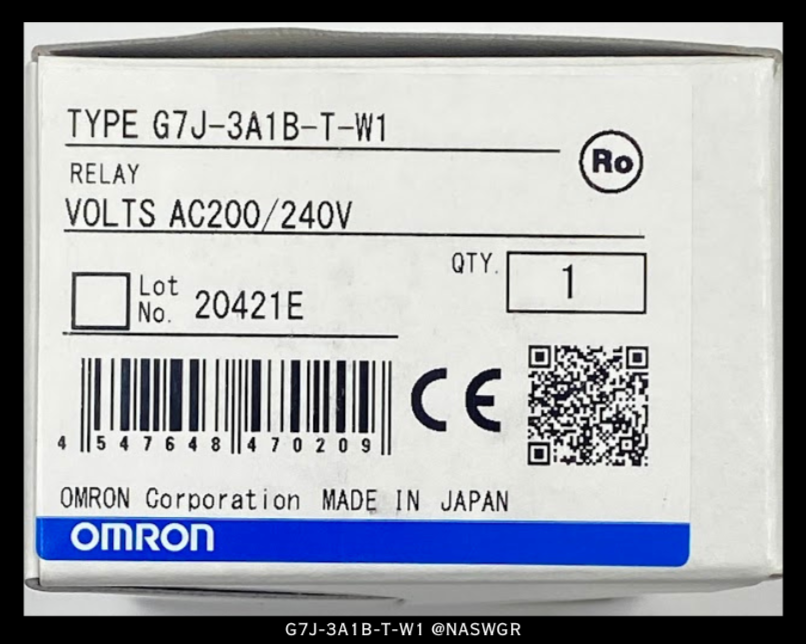 Omron G7J-3A1B-T-W1  Multi-Pole Power Relay - 200/240vAC - Unused