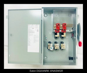 Eaton DG224NRK General Duty Safety Switch - 200A/240V/2P3W/N3R - Unused