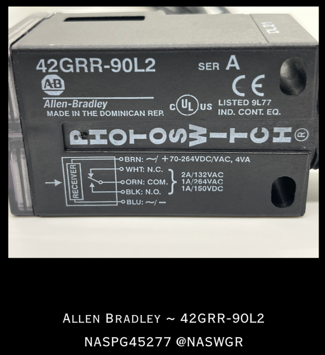 42GRR-90L2 ~ Allen Bradley 42GRR-90L2 Photoswitch