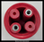 Red Glastic Insulator 6"