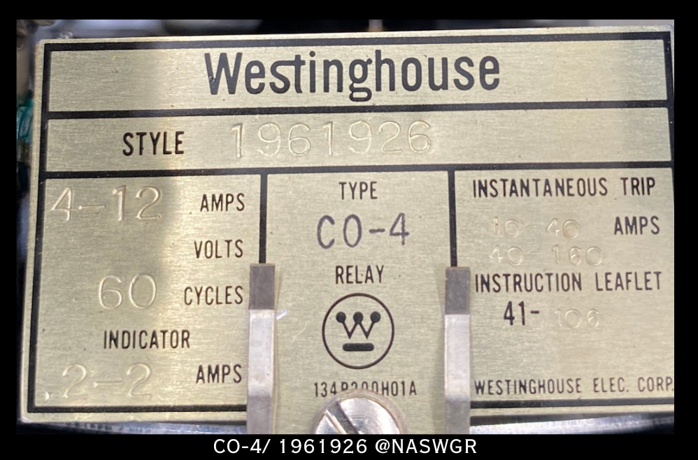 Westinghouse CO-4/ 1961926 Relay - 4-12A