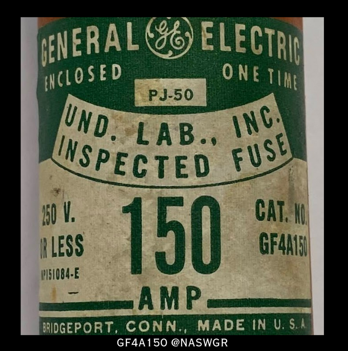 General Electric GF4A150 Enclosed One Time Fuse - 150A/ 250V
