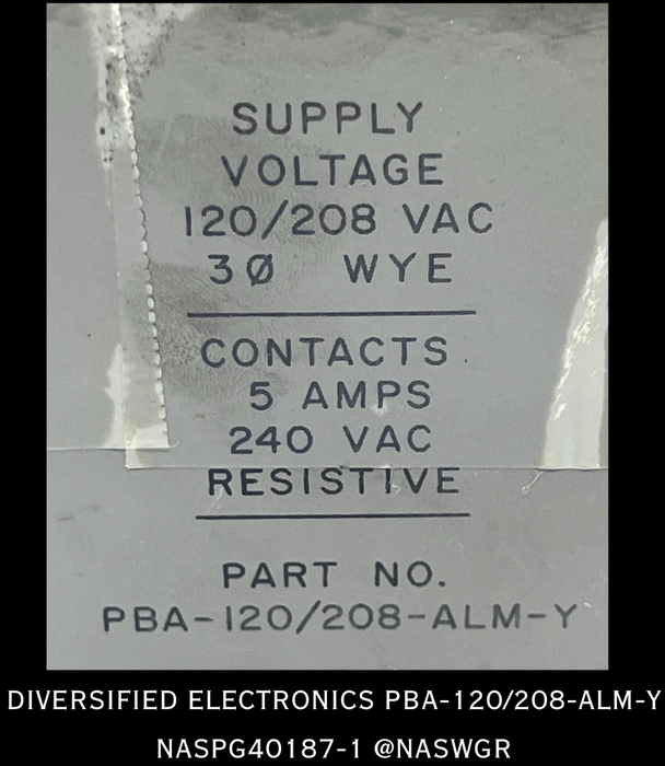 PBA-120/208-ALM-Y ~ DIVERSIFIED ELECTRONICS PBA-120/208-ALM-Y Voltage Monitor
