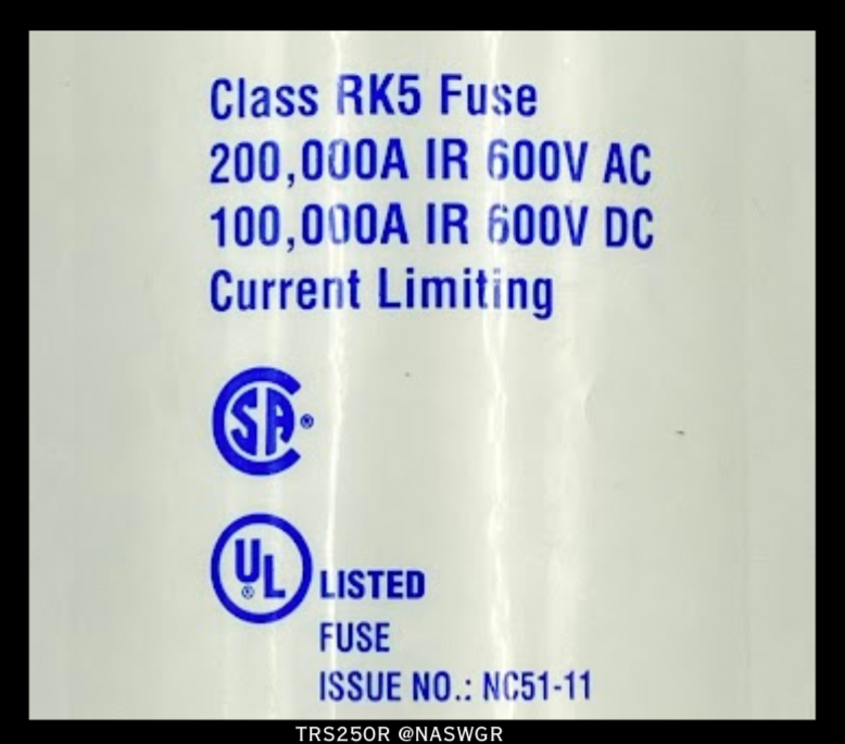 FERRAZ SHAWMUT TRS250R Fuse - 250A/600V