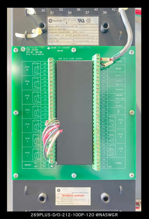 General Electric 269Plus-D/O-212-100P-120 Motor Management Relay