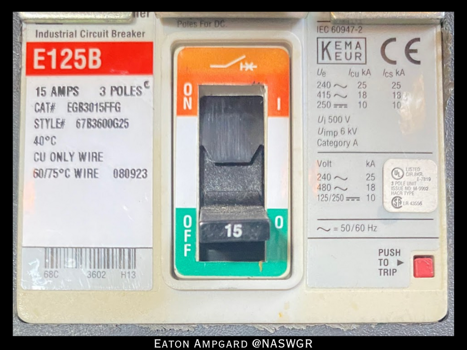 Eaton / Cutler Hammer Ampgard Medium Voltage Control Cell Section- 1250HP/4160V