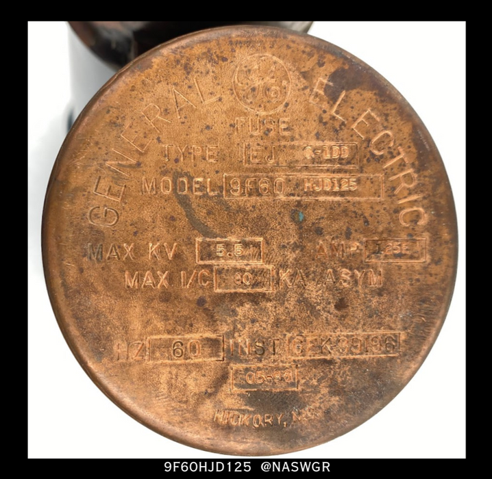 General Electric EJO-1DD, 9F60HJD125 Double Barrel Fuse - 125E Amp/5.5kV
