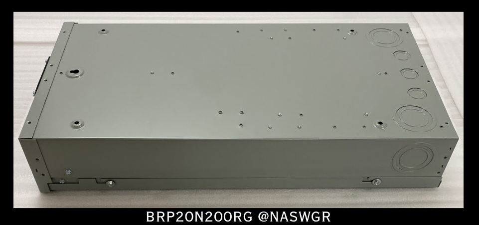 Eaton BRP20N200RG BR Load Center Breaker Panel - 200A/NEMA 3R - Unused