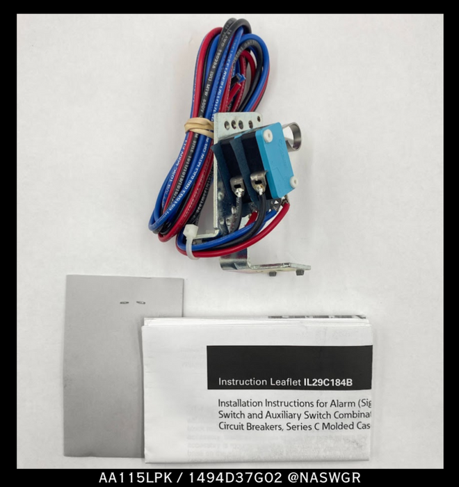 EATON AA115LPK TYPE N BREAKER AL/LO BELL ALARM & AUXILIARY SWITCH 1494D37G02 - UNUSED