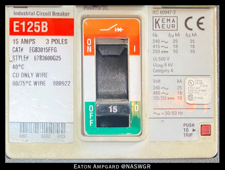 Eaton / Cutler Hammer Ampgard Medium Voltage Control Cell Section- 250HP/4160V