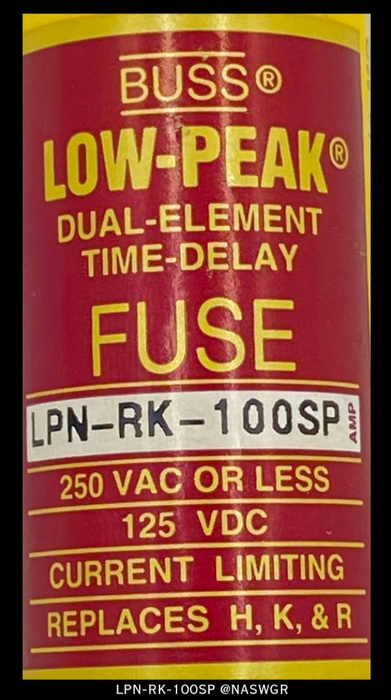 Cooper Bussman LPN-RK-100SP Fuse - 100A/250V - Unused