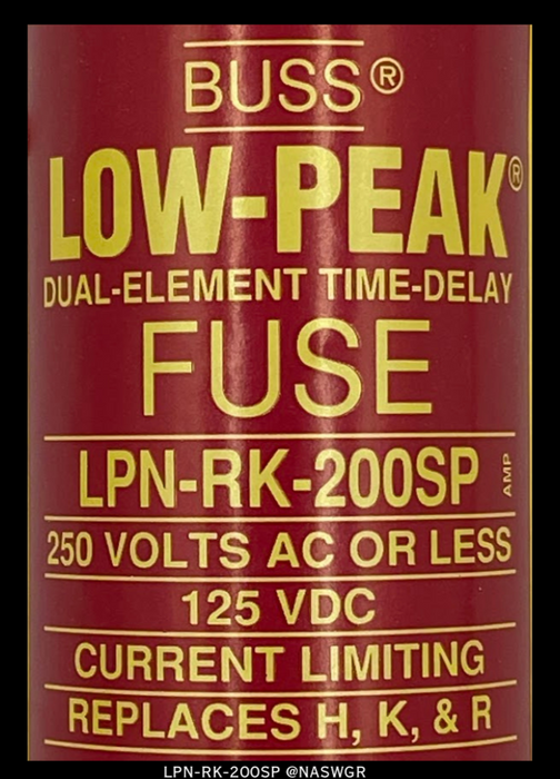 Cooper Bussman LPN-RK-200SP Fuse - 200A/250V - Unused