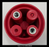 Red Glastic Insulator 4"