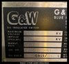 G&W Electric RAD31-376M-40MR Oil Insulated Switch 600A/15.5KV