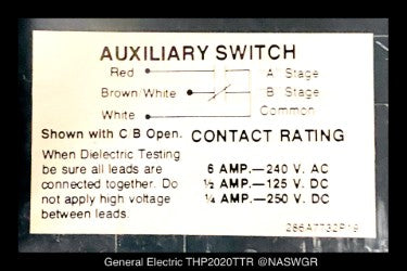 GE PowerBreak THP2020TTR Breaker (M/O,B/I) - 2000 Amp