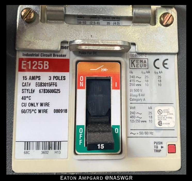 Eaton / Cutler Hammer Ampgard Medium Voltage Control Cell Section- 1150kVA/4160V