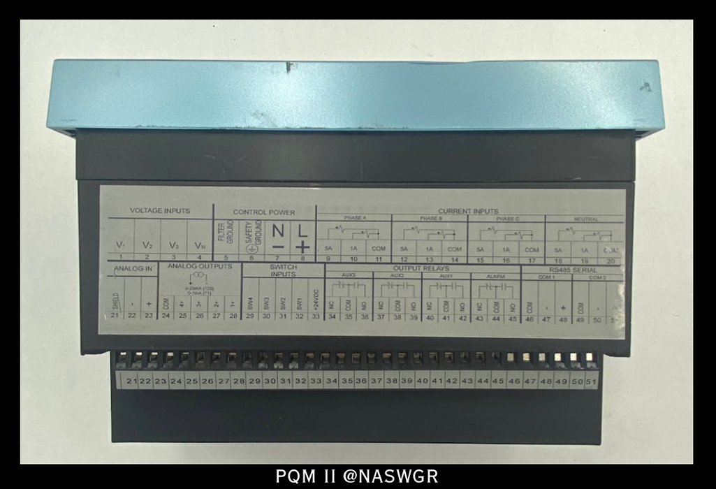 General Electric PQM II Power Quality Meter PQMII-T20-C-A