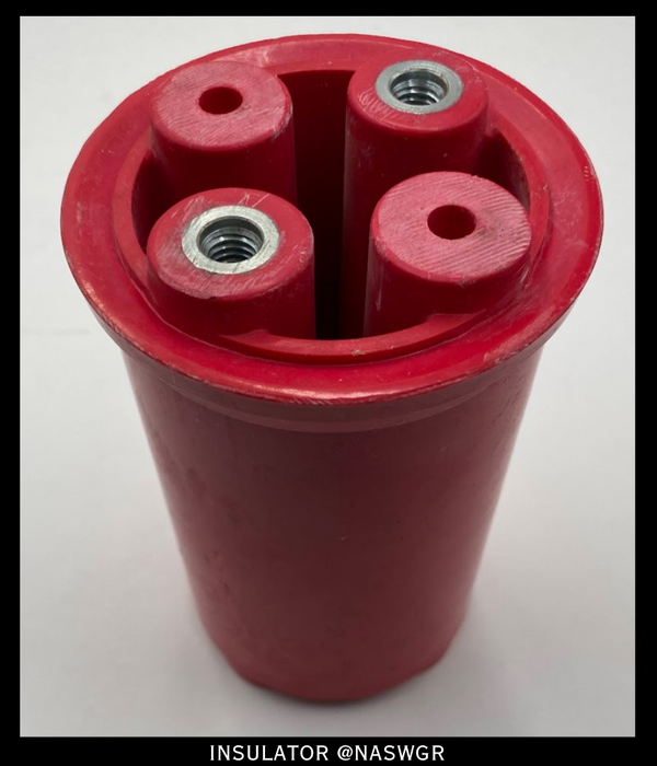 Red Glastic Insulator 6"