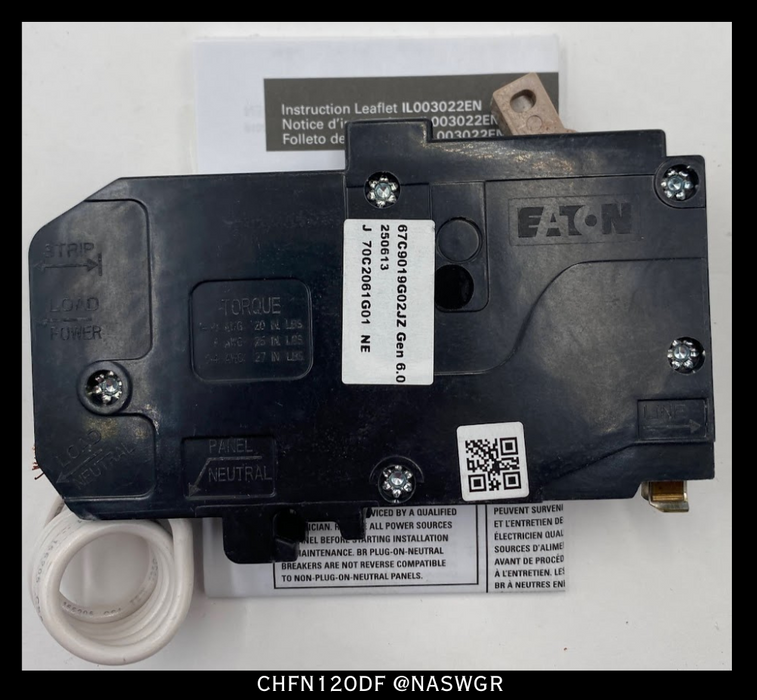 Eaton CHFN120DF CH Arc Fault Circuit Interrupter ~ 20 Amp - Unused Surplus