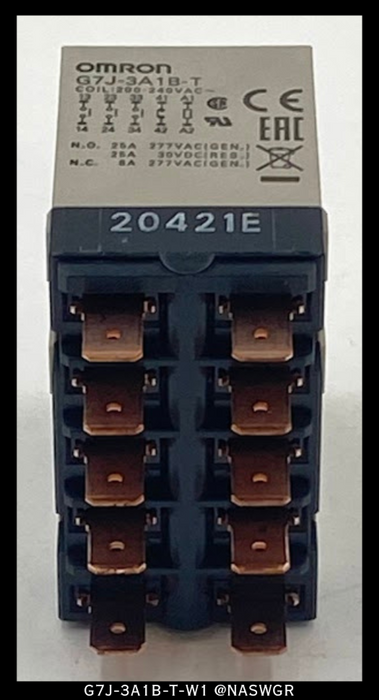 Omron G7J-3A1B-T-W1  Multi-Pole Power Relay - 200/240vAC - Unused