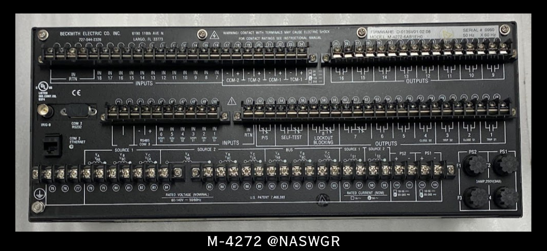 Beckwith Electric M-4272 Motor Bus Transfer System