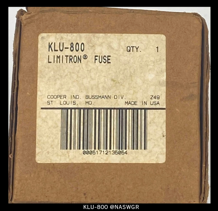 KLU800 fuse , KLU-800 fuse , Cooper Bussman KLU800 Fuse , 600 volt 800 amp Limitron Fuse