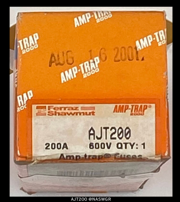 Ferraz Shawmut AJT200 Time Delay Fuse - 200A/600vAC - Unused